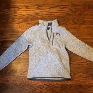 Heathers grey Patagonia pullover shirt, youth M